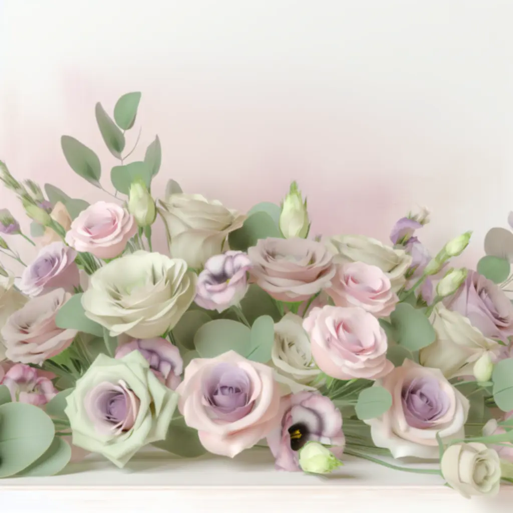 Pastelowy Bukiet Mix – delikatna kompozycja z róż i eustom