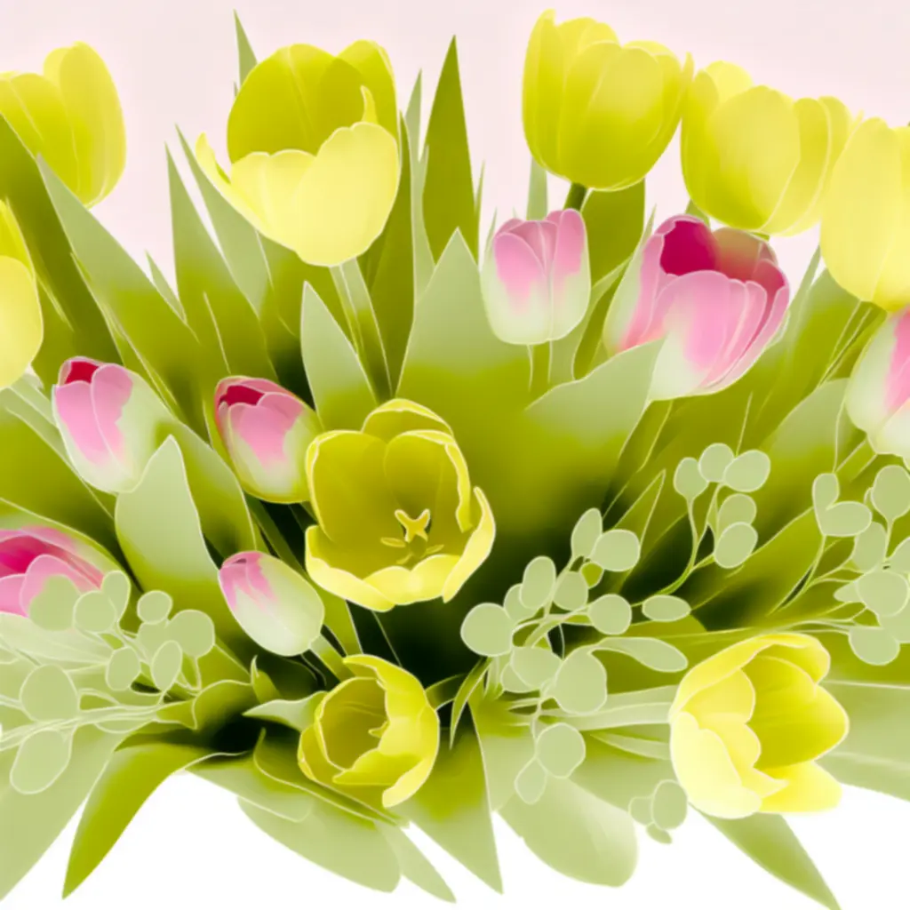 Wiosenny bukiet tulipanów – żółte i różowe tulipany